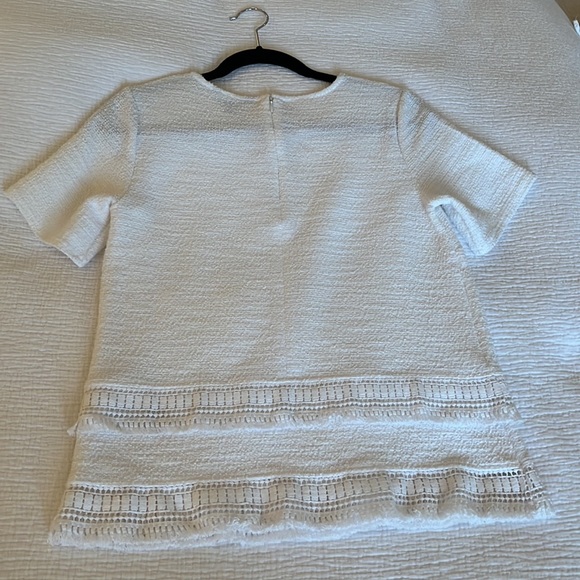 Banana Republic Textured Short Sleeve Top Size XS White - Picture 3 of 12